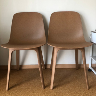 IKEA ODGER オドゲル ホワイトベージュ ダイニングチェア2脚 IKEA