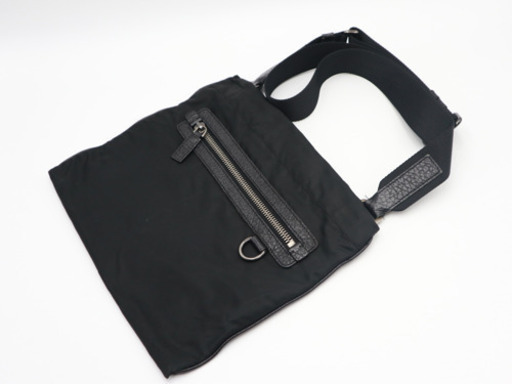 《PRADA/ロゴプレート ナイロン ショルダーバッグ》ABランク 送料無料 美品
