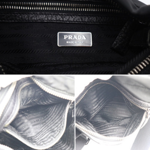 《PRADA/ロゴプレート ナイロン ショルダーバッグ》ABランク 送料無料 美品