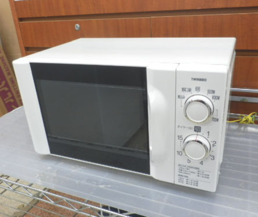 電子レンジ 17L 2019年製 ツインバード DR-D419 50Hz あたため専用 白 ターンテーブル シンプル TWINBIRD ペイペイ対応 札幌市西区西野