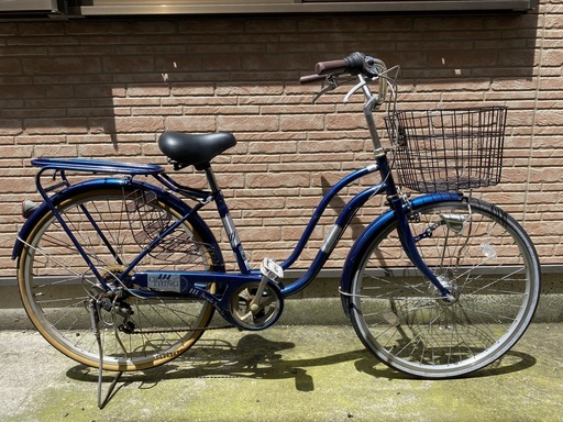 シティサイクル Purpletown 外装6段変速 26インチ ブルー