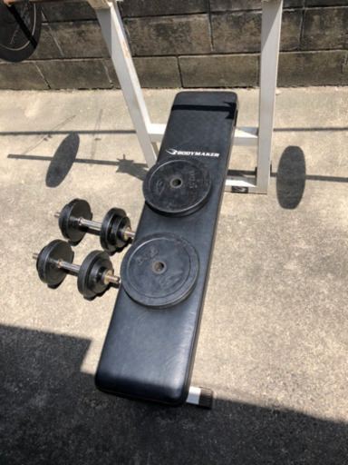 【仕様追記】ベンチプレス ウエイトトレーニングに！ダンベル付