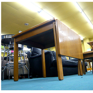 オールドカリモク ダイニングテーブル エクステンション式】幅80/120cm