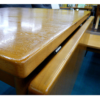 オールドカリモク ダイニングテーブル エクステンション式】幅80/120cm