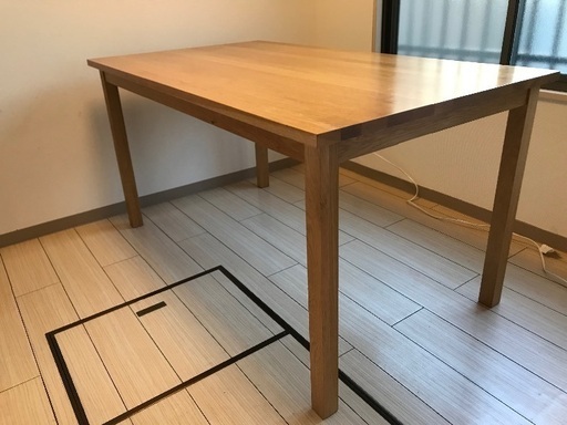 大至急！無印良品廃盤無垢材テーブル あと1時間で掲載終了
