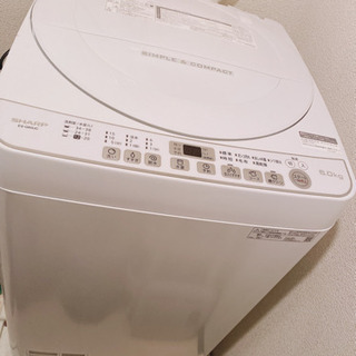 SHARP 全自動洗濯機　製造年2019年 6kg