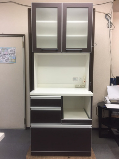 【ニトリ】食器棚 キッチンボード W80 VICKY-80KB-DBR