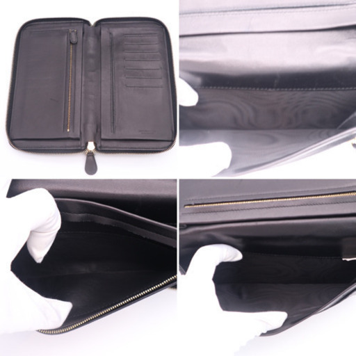 《BOTTEGA VENETA/イントレチャート トラベルケース》 Bランク 黒