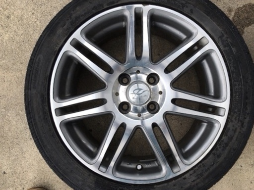 【中古アルミホイール】ZINAアルミホイール16×6.5J　トヨタ4穴／タイヤは要交換です／かなり前のヴィッツに使用してました