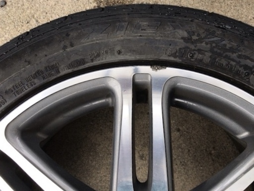【中古アルミホイール】ZINAアルミホイール16×6.5J　トヨタ4穴／タイヤは要交換です／かなり前のヴィッツに使用してました
