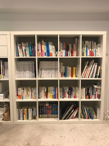 【お取引中】IKEA KALLAX カラックス シェルフユニット, ハイグロス ホワイト, 147x147