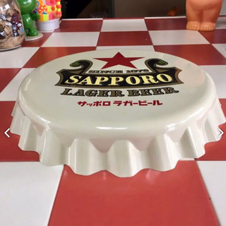 サッポロビール　王冠のディスプレイ　壁飾り　黒ラベル　インテリア雑貨　什器　居酒屋　ディスプレイの画像