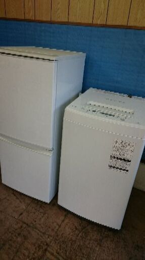 交渉中になっております。7月お買い得セット第一弾①！！シャープSJ-D14C-W 　2ドア冷凍冷蔵庫　137L つけかえどっちもドア 2017年製・東芝AW-45M7全自動洗濯機　4.5K　2018年製
