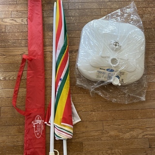 パラソル＋パラソルスタンド（台座）セット　未使用