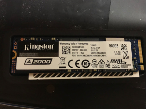 パソコン SSD M.3 500GB