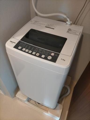 再出品 2020年製 美品Hisense HWT55c 洗濯機   7月11日土曜朝9時までに取りに来れる方