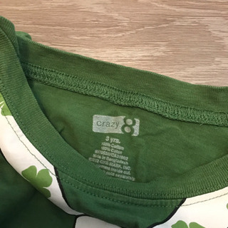 ほぼ新品　長袖グリーンシャツ　３yサイズ（１００くらい）の画像
