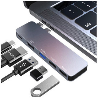 新品★ USB Type C ハブ 5in1 変換　急速充電 高...