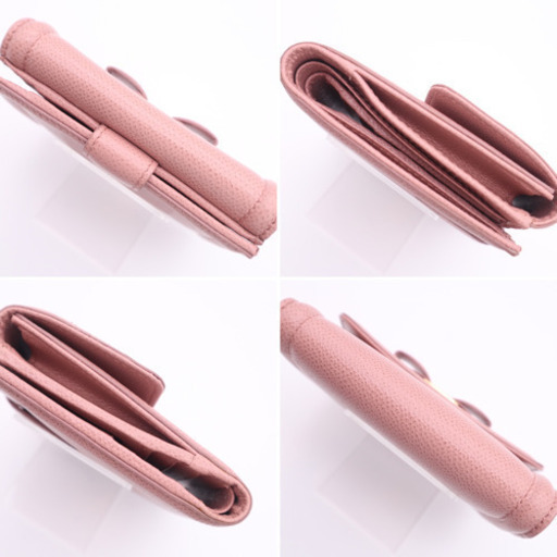 《Salvatore Ferragamo/二つ折り財布》ABランク ピンク 箱