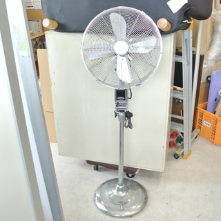 レトロ 中古 大型扇風機 フロアファン 風量3段階　シルバー メ...