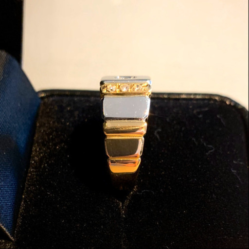 K18 Pt900 ダイヤ0.3ct メンズリング　10g