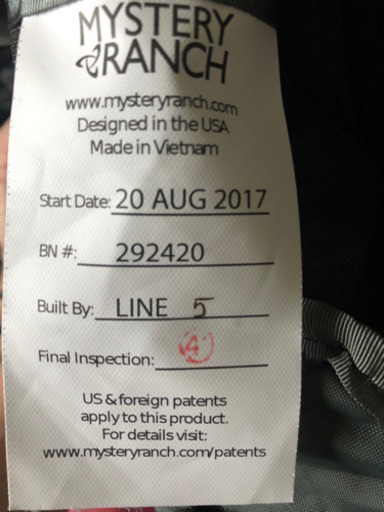 超美品！送料込み ミステリーランチ スタイン62 MYSTERY RANCH STEIN 62 リュック ザック バックパック バッグ