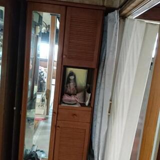 鏡つき下駄箱