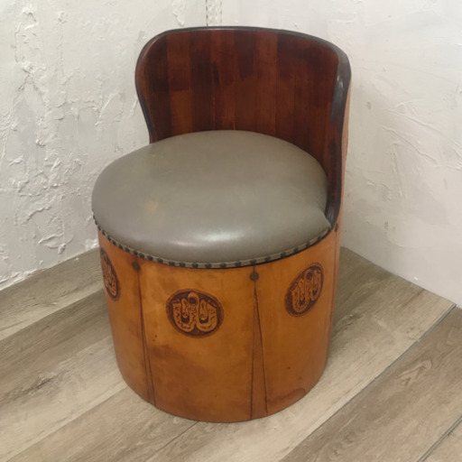 値下げしました❗️革製　収納できるスツール　3