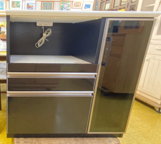 古賀家具 キッチンカウンター 幅89cm ダークブラウン