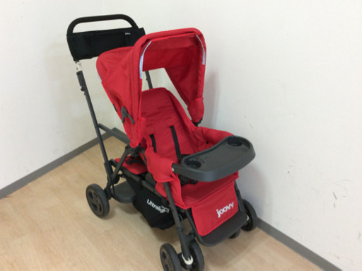 【トレファク】年子や双子のお子様に！ joovy 二人乗りベビーカー リアシート付き【駅近】