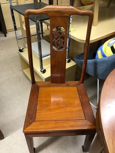 総額７０万円程度を！！！　総花梨　食卓テーブルセット　イス６脚付き　＊特注品延長用中板付き！！　９９，９８０円（税込み）