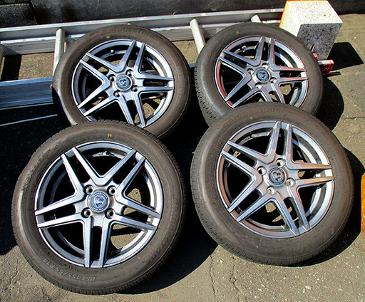 クレール ☆14インチ アルミ ホイール 14×41/2J 4本セット 155/65R14 75S ブリヂストンタイヤ 札幌 東区