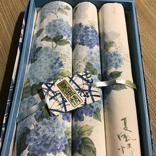 新古品　麻　座布団カバー　3セット