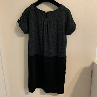 バーバリー ブルーレーベル ワンピース 38 グレー×ブラックの画像