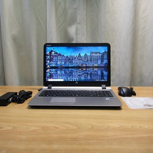 ご購入いただきました。超美品 高性能 HP ProBook 450S 15.6インチ Win10 pro Office 2019 pro 搭載 第６世代 Core i3 メモリー8GB SSD 240GB（新品）マウス付 指紋認証センサー搭載