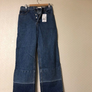 大幅お値下げ！美品▼ROSE BUD✮デニム ワイドパンツ 切り...