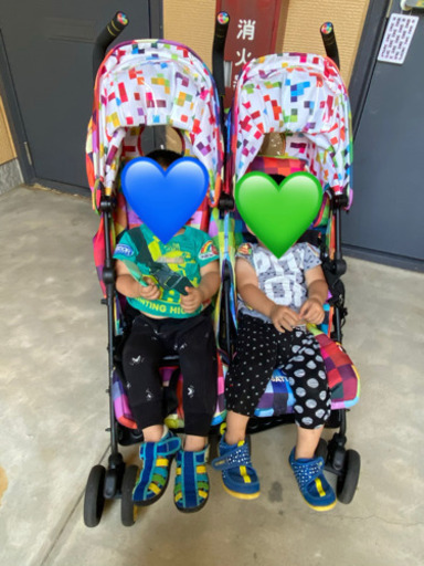 コサットスパドゥバ♡カラフル♡双子用ベビーカー♡