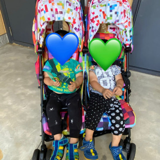 コサットスパドゥバ♡カラフル♡双子用ベビーカー♡