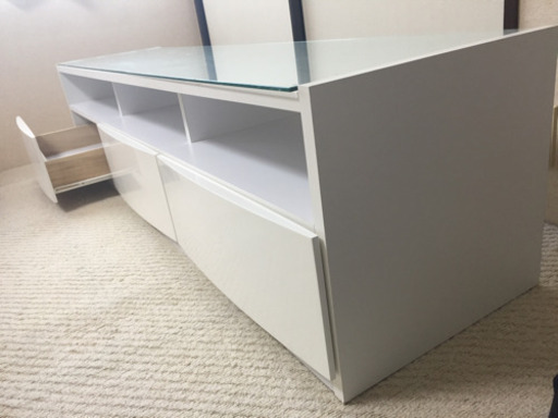 受付停止 ホワイト 完成品 美品高級AV テレビボード 