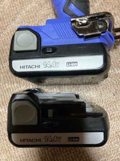 日立14.4Vインパクトドライバー（バッテリー×2個）＋別売フック付き
