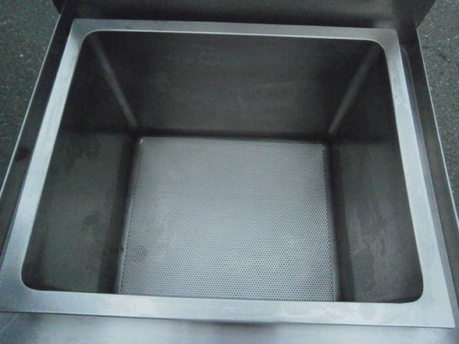 ☆中古品 タニコー 業務用角形うどん釜 TKU-60 LPガス用 2015年11月製 横600×奥600×高800(フード高1050)