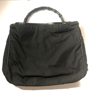 GUCCI グッチ バンブーハンドル ナイロン ワンショルダーバ...