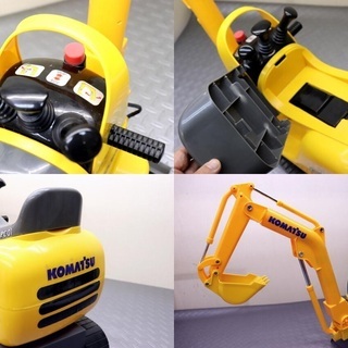 【 訳あり 】  乗用玩具　ケンケンキッキ　KOMATSU MICRO SHOVEL PC01　乗用マイクロショベルの画像