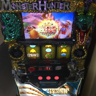 パチスロ　実機　MH 月下雷鳴　エンターライズ　コイン不要機　データカウンタ付