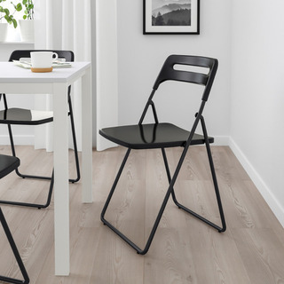 イケア IKEA◆NISSE ニッセ 折りたたみチェアブラックオレンジの画像
