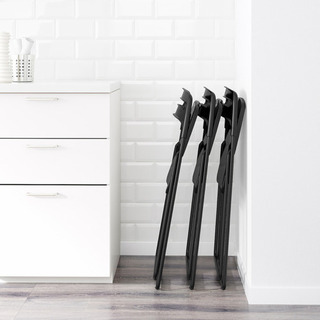 イケア IKEA◆NISSE ニッセ 折りたたみチェアブラックオレンジの画像