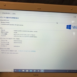☆彡大人気ＮＥＣリノベーションパソコン💗高速ｉ５第二世代/爆速ＳＳＤ２４０ＧＢ💗女性に人気希少な淡いピンク＆ホワイト/Ｗｉｎ１０/Office2019付/15.6ｲﾝﾁ/メモリ４GＢ/無線ＬＡＮ/ＤＶＤ・ＣＤ再生ソフト付　No.2007001の画像