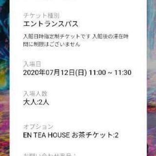 チームラボ お台場 エントランスチケット ペア  eチケット 7月11日迄 の画像