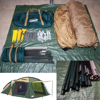 Coleman ラウンドスクリーン2ルームハウス 付属品完備 コールマン ラウンドスクリーン2ルームハウス他