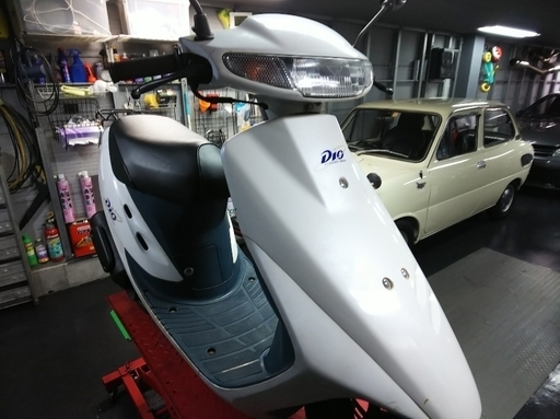 東京都板橋区高島平から　AF27　スーパーディオ（パールホワイト） 　 整備済みでそのまま乗れます２スト２サイクル　原付き　原チャリ　50cc　スクーター 　安い　お買い得です